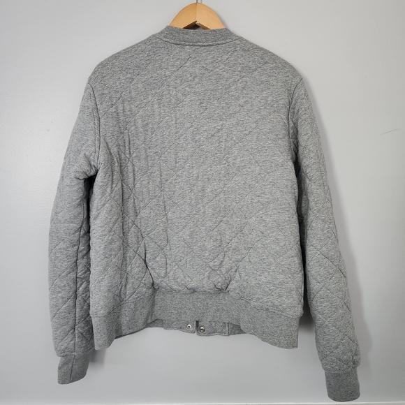 Roots Gray Quilted Jacket with Patches XL fits like a Medium - Picture 9 of 13